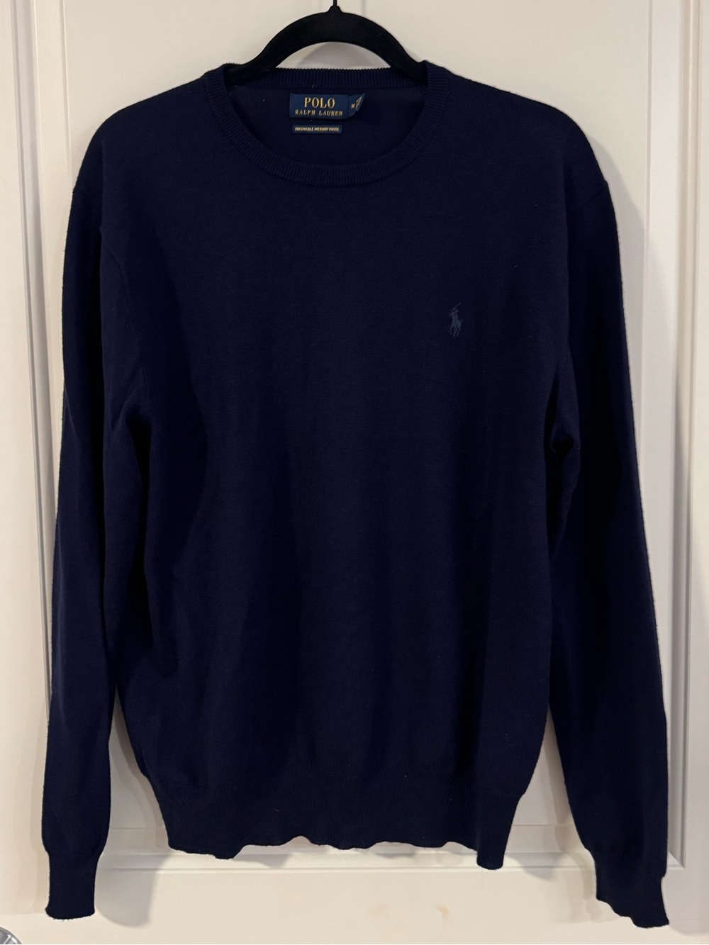 Ralph Lauren Men's Navy Crewneck Sweater - Polo Pony Logo